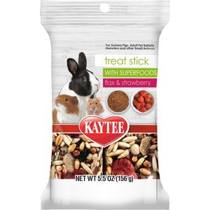 Kaytee Treat Stick with Superfoods Strawberry & Flax Seed Small Animal Treat, 5.5-oz bag