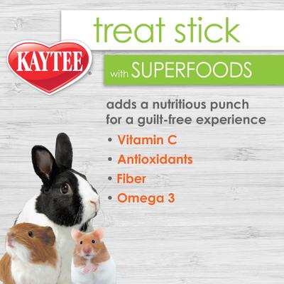 Show full view: Kaytee Treat Stick with Superfoods Strawberry & Flax Seed Small Animal Treat, 5.5-oz bag slide 4 of 11