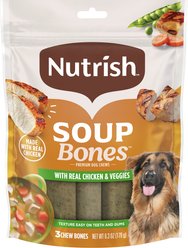 Nutrish Soup Bones Premium Chicken & Veggies Flavor Dog Chews, 6.3-oz bag (Rachael Ray)