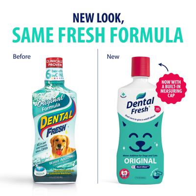 Show full view: Dental Fresh Original Formula Dog & Cat Dental Water Additive, 8-fl oz bottle slide 3 of 12