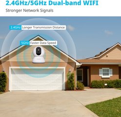 blurams 2K Indoor Motion Tracking Night Vision Security Pet Camera, White slide 2 of 9