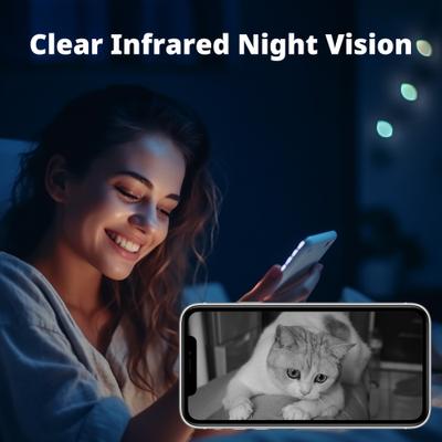 Show full view: blurams 8MP 4K Ultra HD Indoor Color Night Vision Pet Tracking Camera, White slide 5 of 6