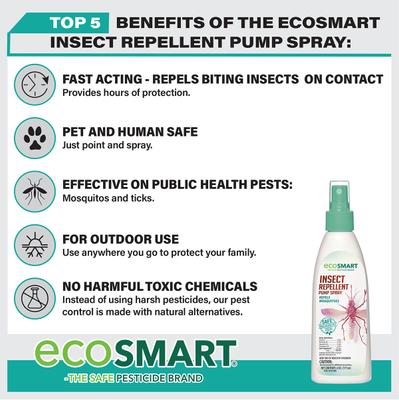 Show full view: EcoSMART Insect Repellent Pump Spray, 6-fl oz botttle slide 4 of 8