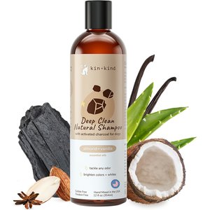 kin+kind Deep Clean Natural Almond+Vanilla Dog Shampoo, 12-fl oz bottle
