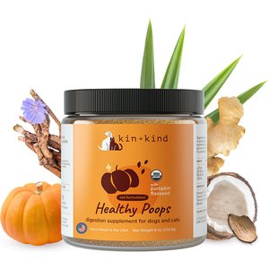 kin+kind Organic Healthy Poops Dog & Cat Supplement, 8-oz bottle