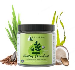 kin+kind Organic Healthy Skin & Coat Dog & Cat Supplement, 4-oz bottle