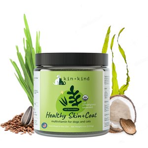 kin+kind Organic Healthy Skin & Coat Dog & Cat Supplement, 4-oz bottle