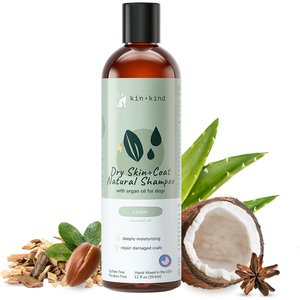 kin+kind Argan Repair Dry Skin Dog Shampoo, 12-fl oz bottle