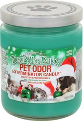 Pet Odor Exterminator Deck the Paws Deodorizer Candle, 13-oz