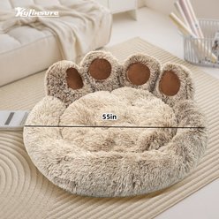 Kylinsure 55-in Round Plush Orthopedic Donut Dog & Cat Bed, Brown slide 2 of 9