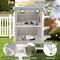 Show in main carousel: Petscosset Outdoor Two-Story Cat House with Raised Base & Openable Roof, Gray, 33.5 x 25.6 x 39.5-in slide 5 of 9