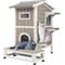 Show in main carousel: Petscosset Outdoor Two-Story Cat House with Raised Base, Gray, 22.8 x 31 x 35.4-in slide 1 of 9