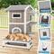 Show in main carousel: Petscosset Outdoor Two-Story Cat House with Raised Base, Gray, 22.8 x 31 x 35.4-in slide 2 of 9