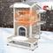 Show in main carousel: Petscosset Insulated Outdoor Two-Story Cat House with Raised Base, Gray, 22.8 x 31 x 35.4-in slide 4 of 10