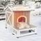 Show in main carousel: Petscosset Insulated Outdoor Cat House with Raised Base, Gray, 19.3 x 30 x 23.6-in slide 6 of 9