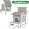 Show in main carousel: Petscosset Insulated Outdoor Cat House with Raised Base, Gray, 19.3 x 30 x 23.6-in slide 3 of 9