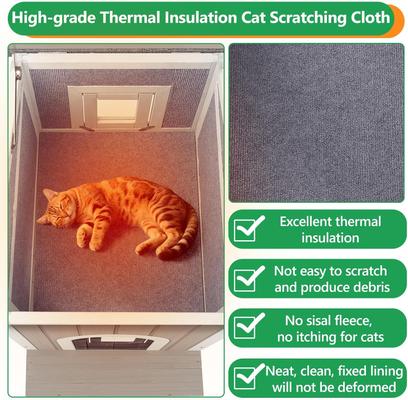 Show full view: Petscosset Insulated Outdoor Cat House with Raised Base, Gray, 19.3 x 30 x 23.6-in slide 2 of 9