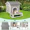 Show in main carousel: Petscosset Insulated Outdoor Cat House with Raised Base, Gray, 19.3 x 30 x 23.6-in slide 5 of 9