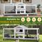 Show in main carousel: Petscosset 93-in Wooden Indoor Small Pet Hutch with Double Run, Gray, 93 x 22.1 x 35-in slide 8 of 8
