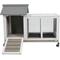 Show in main carousel: Petscosset 38-in Wooden Indoor Small Pet Hutch with Wheels, Gray, 38 x 17.5 x 29.5-in slide 1 of 7