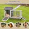 Show in main carousel: Petscosset 38-in Wooden Indoor Small Pet Hutch with Wheels, Gray, 38 x 17.5 x 29.5-in slide 5 of 7