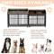 Show in main carousel: AOSTIRMOTOR Wooden Heavy Duty Furniture Dog Crate with Lockable Wheels, 44 inch, Gray slide 6 of 9