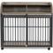 Show in main carousel: AOSTIRMOTOR Wooden Heavy Duty Furniture Dog Crate with Lockable Wheels, 44 inch, Gray slide 1 of 9