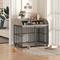 Show in main carousel: AOSTIRMOTOR Wooden Heavy Duty Furniture Dog Crate with Lockable Wheels, 44 inch, Gray slide 2 of 9