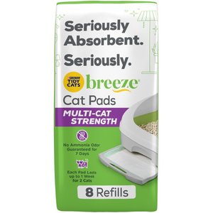Tidy Cats Breeze Multi-Cat Strength Cat Pads, 8 count