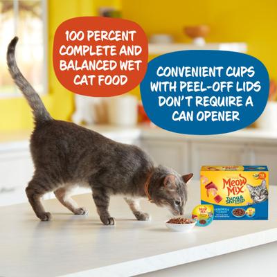 Show full view: Meow Mix Tender Favorites with Real Tuna & Whole Shrimp in Sauce Cat Food, 2.75-oz cup, case of 48 slide 7 of 12