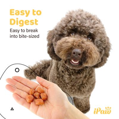 Show full view: iPaw Chicken Tots Gluten-Free Adult Soft & Chew Dog Treats, 3.53-oz bag slide 6 of 9