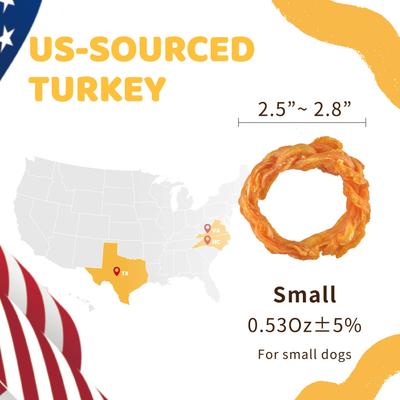 Show full view: iPaw Turkey Tendon Rings Gluten-Free Adult Dehydrated Dog Treats, 1.69-oz bag slide 4 of 7