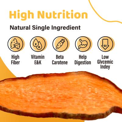 Show full view: iPaw Sweet Potato Chews Vegan Adult Dehydrated Dog Treats, 3.53-oz bag slide 4 of 7