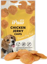iPaw Chicken Jerky Chips Gluten-Free Adult Dehydrated Dog Treats, 3.53-oz bag