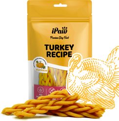 iPaw Turkey Meat with Pumpkin Braided Sticks Gluten-Free Adult Soft & Chew Dog Treats, 3.53-oz bag