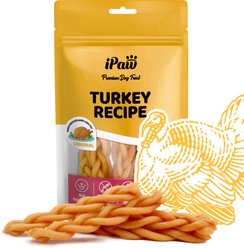 iPaw Turkey Meat Braided Sticks Gluten-Free Adult Soft & Chew Dog Treats, 3.53-oz bag