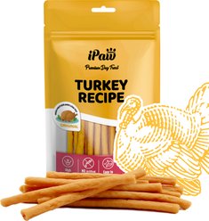 iPaw Turkey Meat Thin Sticks Gluten-Free Adult Soft & Chew Dog Treats, 3.53-oz bag