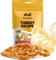 iPaw Turkey Meat Rings Gluten-Free Adult Dehydrated Dog Treats, 3.88-oz bag