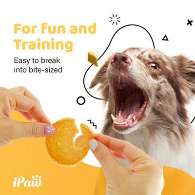 Show full view: iPaw Turkey Jerky Chips Gluten-Free Adult Dehydrated Dog Treats, 3.53-oz bag slide 4 of 9