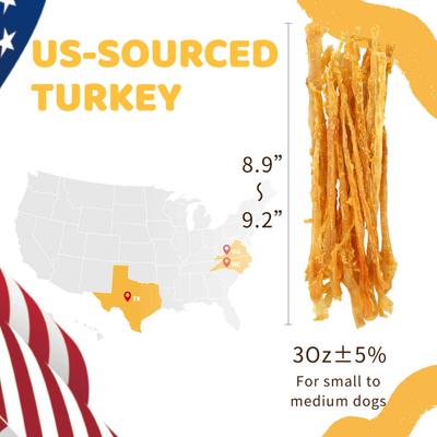 Show full view: iPaw Turkey Tendon Strips Gluten-Free Adult Dehydrated Dog Treats, 2.99-oz bag slide 4 of 7