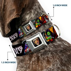 Buckle-Down Marvel Comics Guardians of the Galaxy Character Pose Dog Collar, Medium: 16 to 23-in neck, 1.5-in wide slide 2 of 8