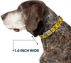 Buckle-Down The Wizarding World of Harry Potter Hufflepuff Crest Plaid Dog Collar, Large: 15 to 24-in neck, 1-in wide slide 2 of 8