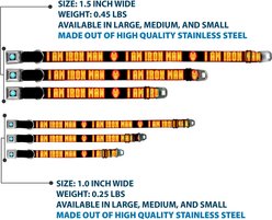 Buckle-Down Marvel Comics Iron Man Face I Am Iron Man Dog Collar, Medium: 16 to 23-in neck, 1.5-in wide slide 2 of 8