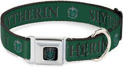 Buckle-Down The Wizarding World of Harry Potter Slytherin Crest Dog Collar, Medium: 16 to 23-in neck, 1.5-in wide