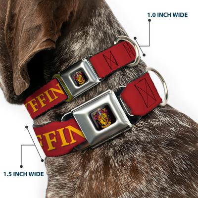 Show full view: Buckle-Down The Wizarding World of Harry Potter Gryffindor Crest Dog Collar, Small: 9.5 to 13-in neck, 1-in wide slide 3 of 9
