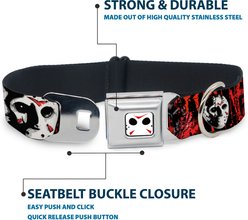 Buckle-Down Warner Bros. Horror Movies Friday the 13th Jason Mask Dog Collar, Large: 15 to 24-in neck, 1-in wide slide 2 of 8