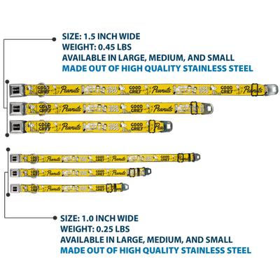 Show full view: Buckle-Down Peanuts Worldwide LLC Peanuts Gang Since 1950 Good Grief Group Pose Dog Collar, Medium: 11 to 16.5-in neck, 1-in wide slide 3 of 8