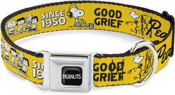 Buckle-Down Peanuts Worldwide LLC Peanuts Gang Since 1950 Good Grief Group Pose Dog Collar, Medium: 11 to 16.5-in neck, 1-in wide