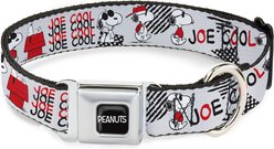 Buckle-Down Peanuts Worldwide LLC Peanuts Joe Cool Snoopy Poses & Text Dog Collar, Small: 9.5 to 13-in neck, 1-in wide
