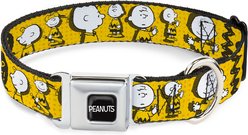 Buckle-Down Peanuts Worldwide LLC Peanuts I Am Charlie Brown Poses & Zig Zag Stripe Dog Collar, Medium: 11 to 16.5-in neck, 1-in wide
